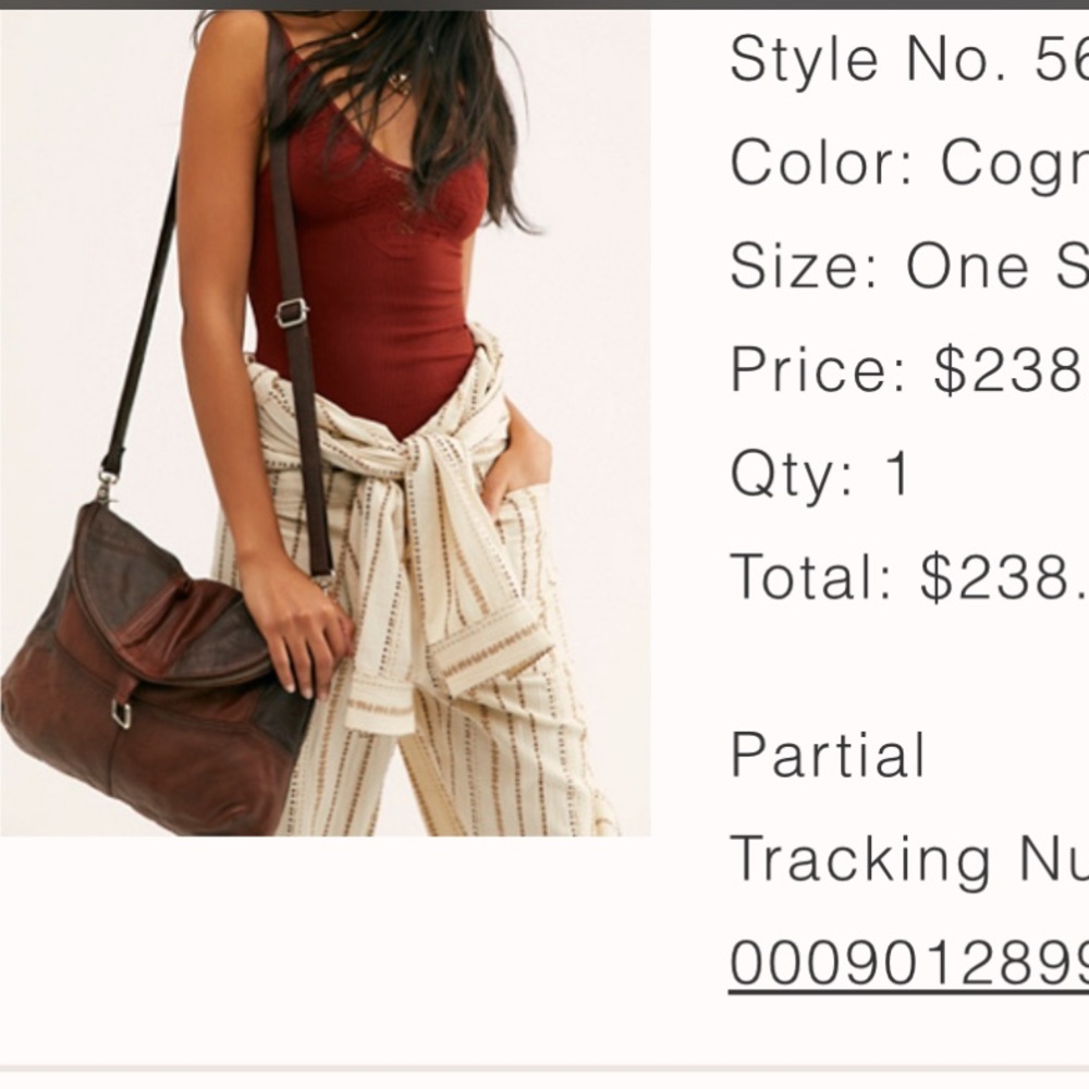 Free People Brown Leather Bag